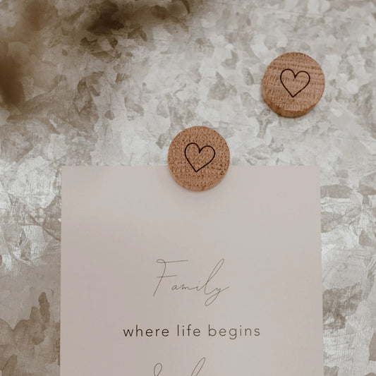 Eulenschnitt Holzmagnet 3er Set Herz