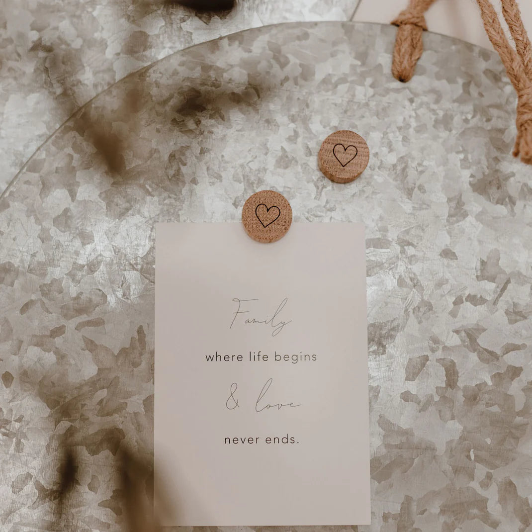 Eulenschnitt Holzmagnet 3er Set Herz