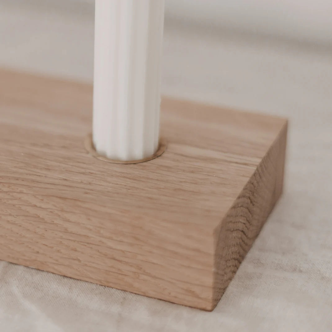 Eulenschnitt Adventskerzenbrett aus Eiche - Weihnachten