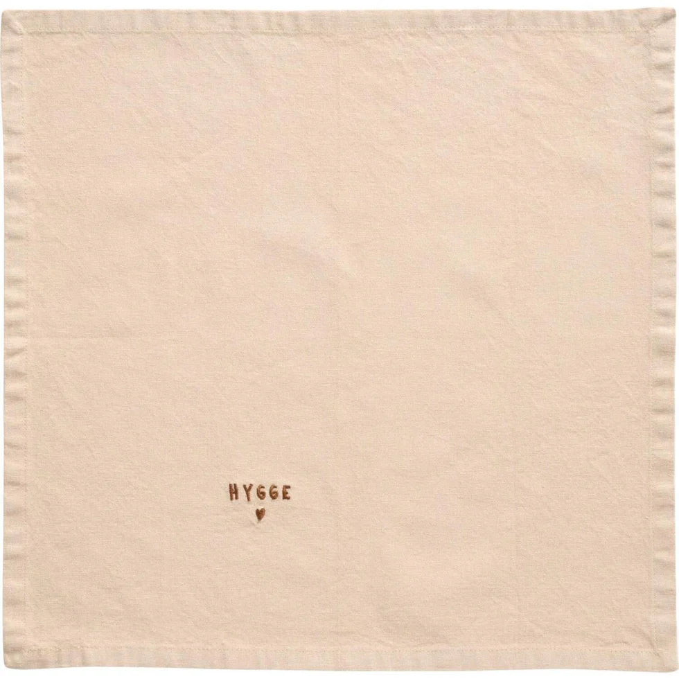 Ib Laursen Stoffserviette Tradition mit Hygge - leinenfarbig