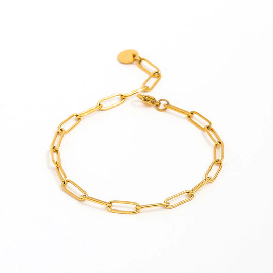 Glam & Glory Ilaria Paperclip Bracelet -gold-