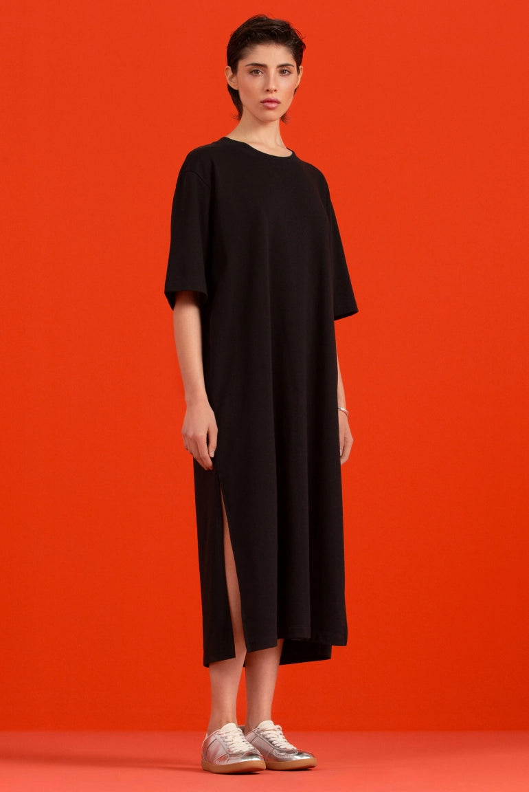 Senses. the label Kleid mit Seitenschlitzen - schwarz