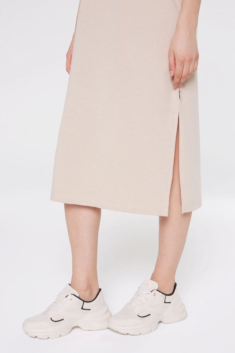 Senses. the label Kleid mit Seitenschlitzen - bleached sand