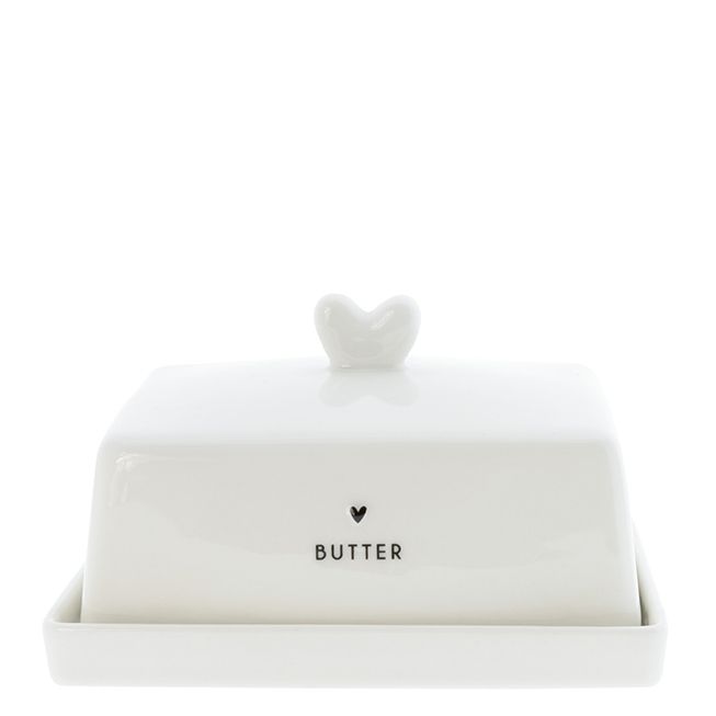 Bastion Collections Butter Fleet white/ heart in black - Butterdose