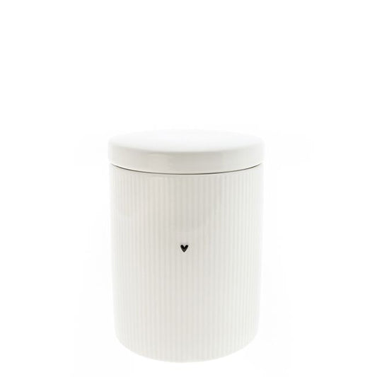 Bastion Collections Jar medium white w. Relief / Aufbewahrung