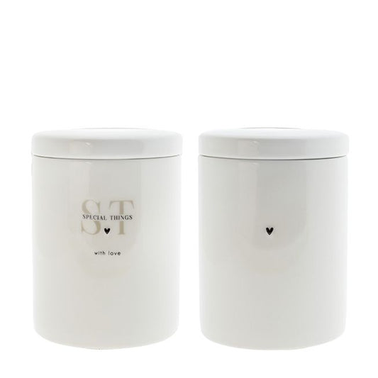Bastion Collections Jars small white / Aufbewahrung -heart-