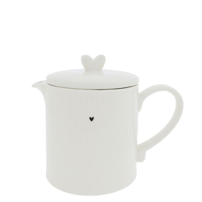 Bastion Collections Teapot white with Reliff / Teekanne