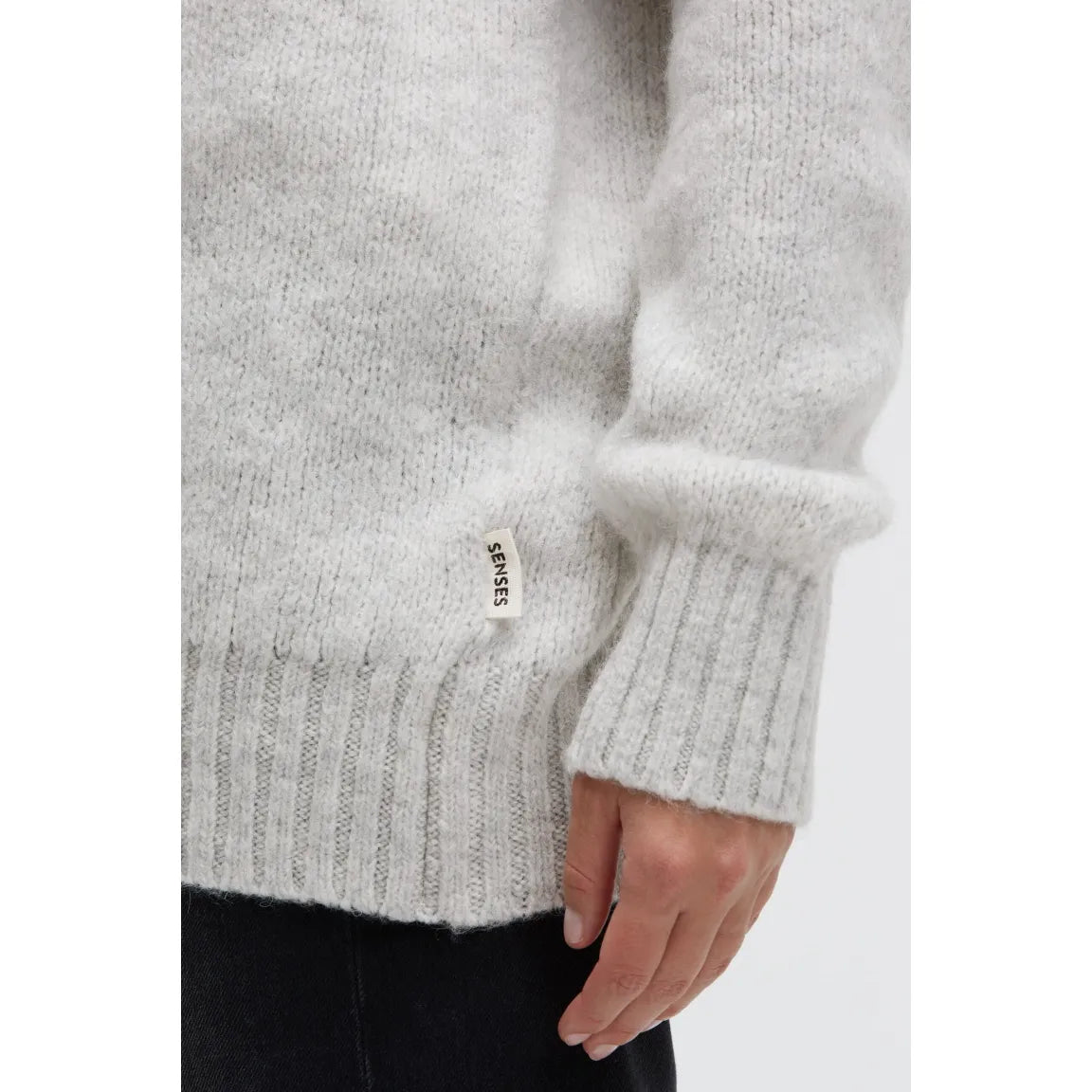 Senses. the Label Melierter Oversized Cardigan KO:FU - cozy grey melange