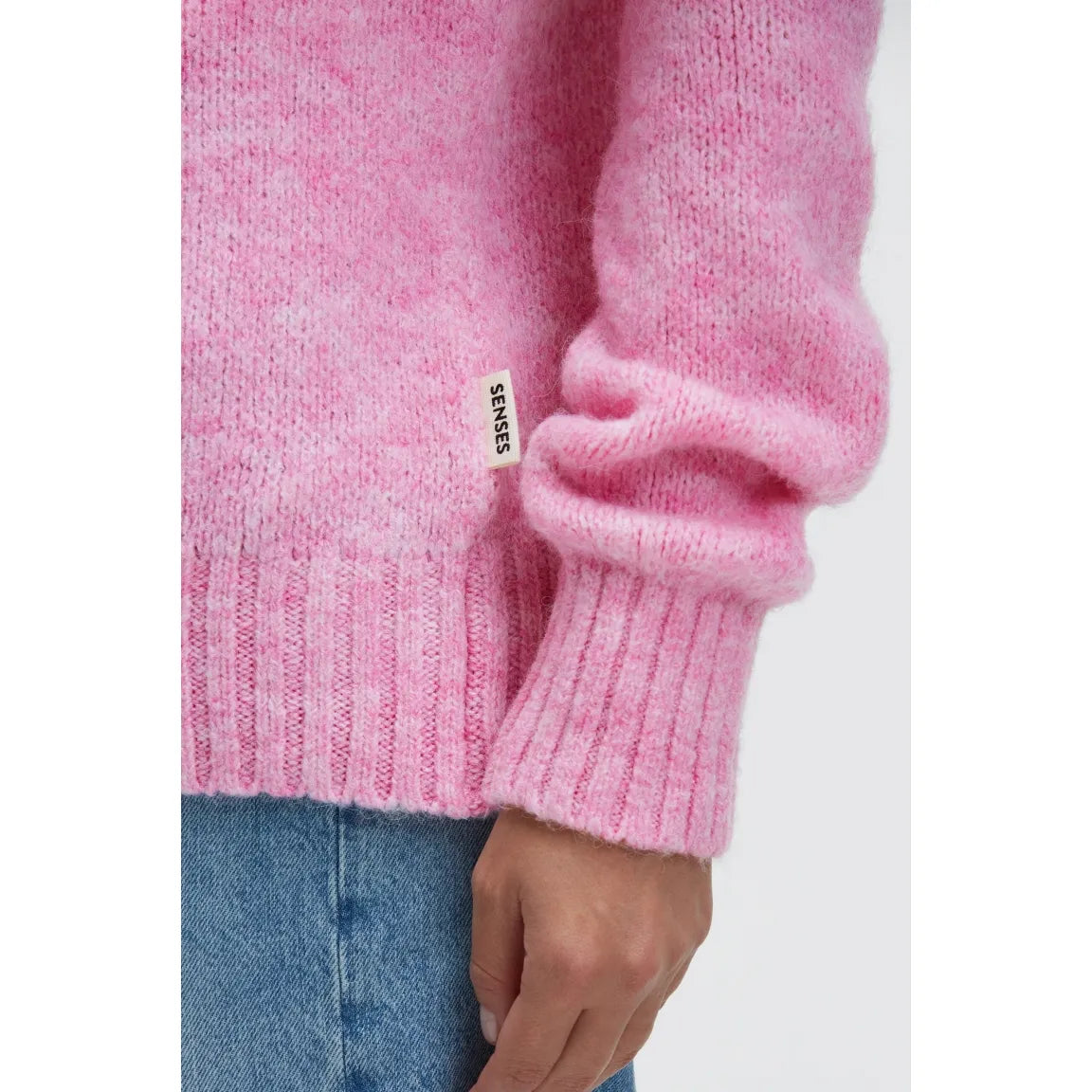 Senses. the Label Melierter Oversized Cardigan KO:FU - rose pink melange