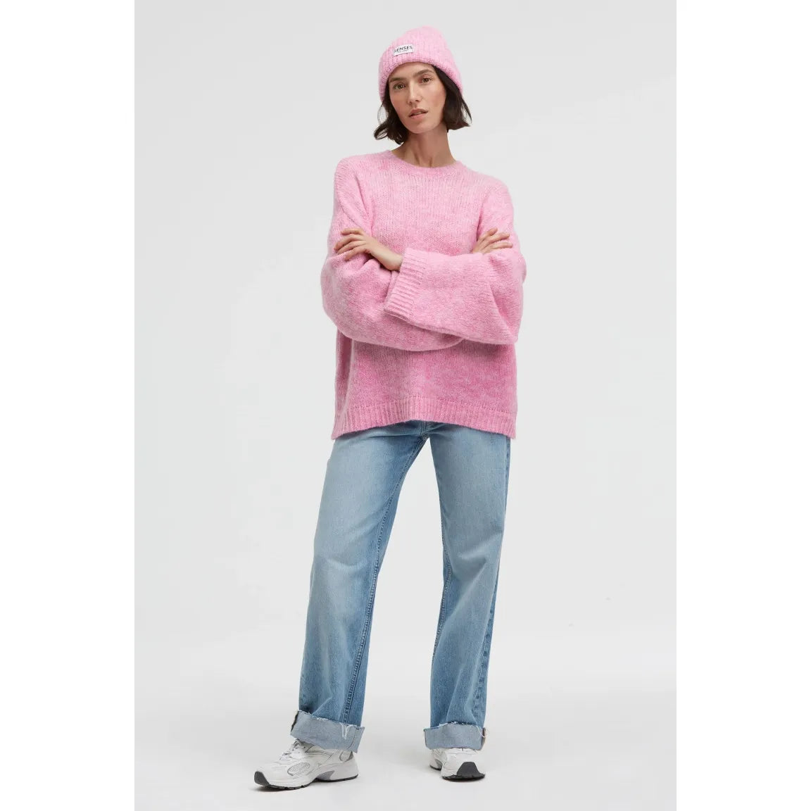 Senses. the Label Melierter Pullover KO:BE - rose pink melange