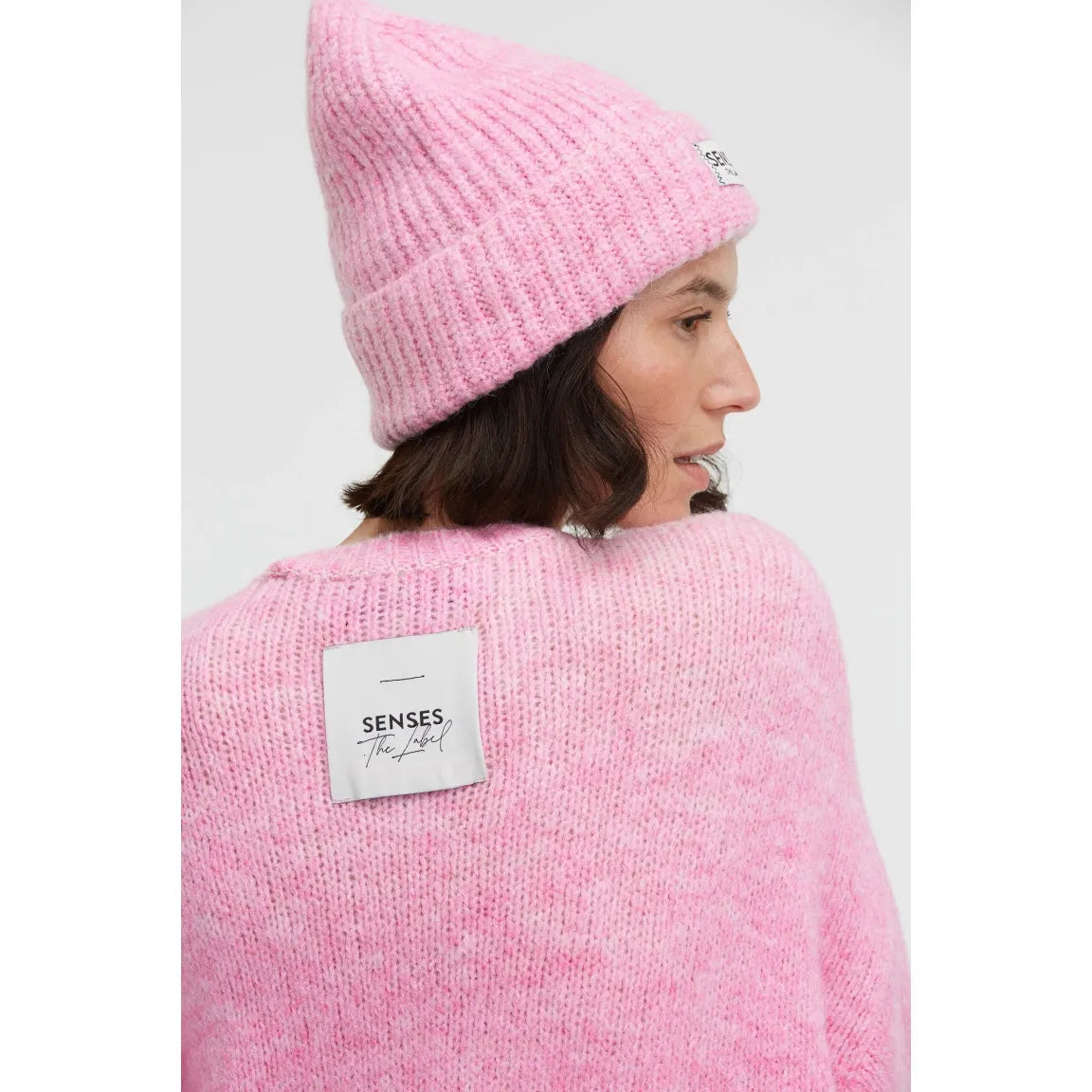 Senses. the Label Melierter Pullover KO:BE - rose pink melange