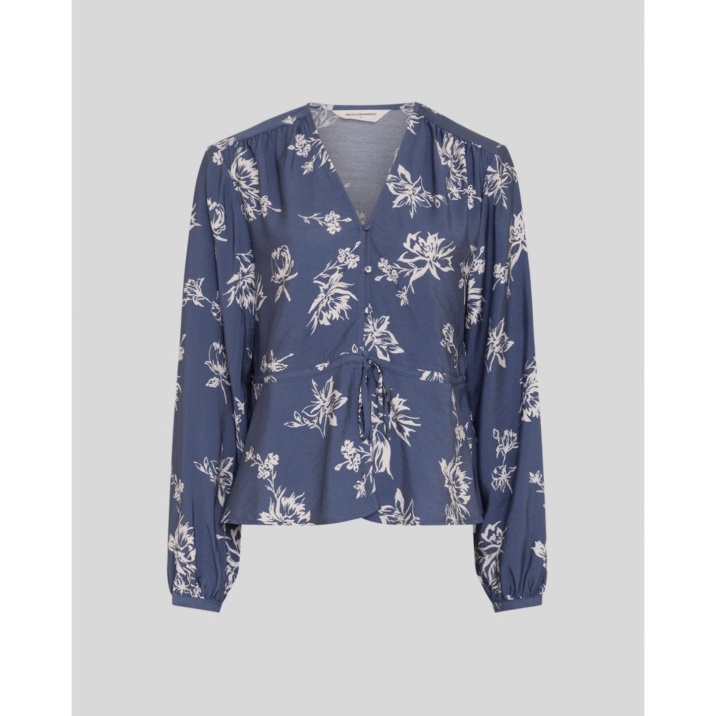 Moss Copenhagen Andena Amabella Shirt AOP - indigo flower