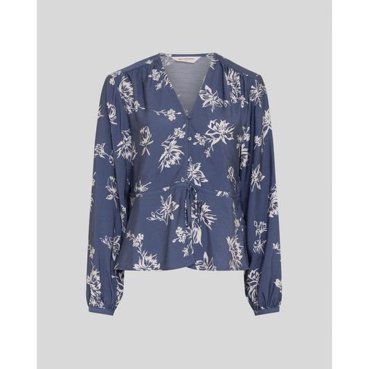 Moss Copenhagen Andena Amabella Shirt AOP - indigo flower