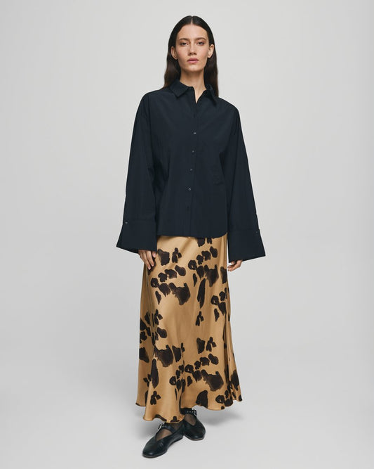 Moss Copenhagen Clarette Irida Skirt AOP - iced coffee leo