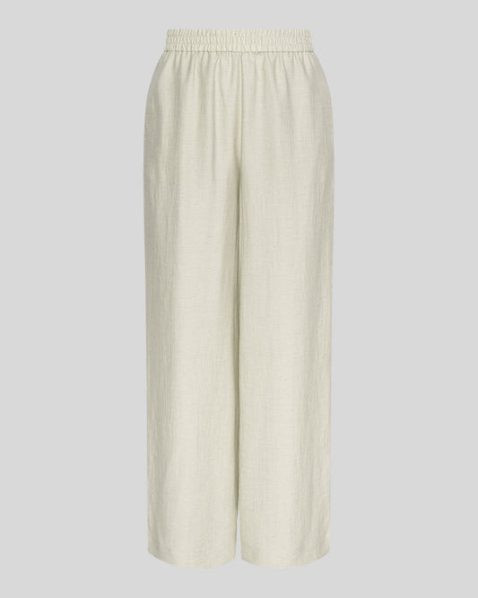 Moss Copenhagen Disa HW Pants -sand melange-