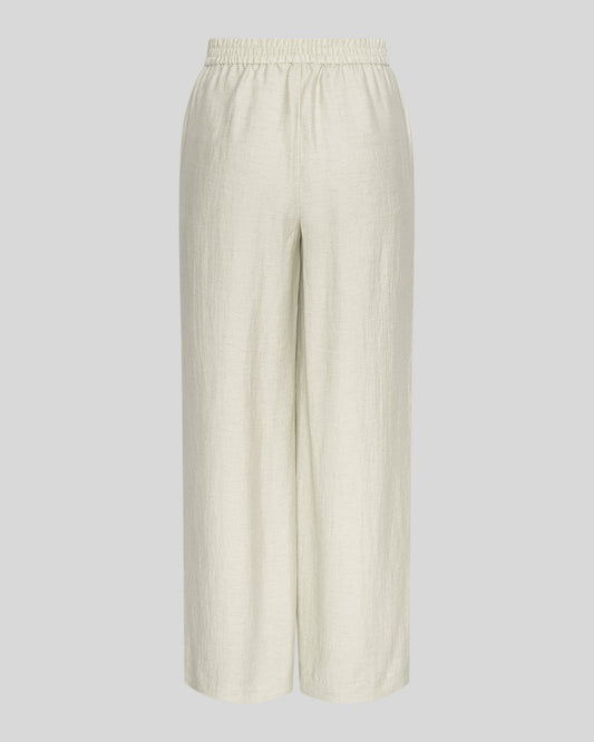 Moss Copenhagen Disa HW Pants -sand melange-