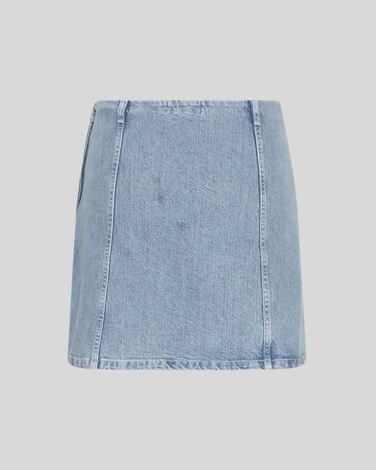 Moss Copenhagen Elida Ada Denim Skirt -light blue wash-