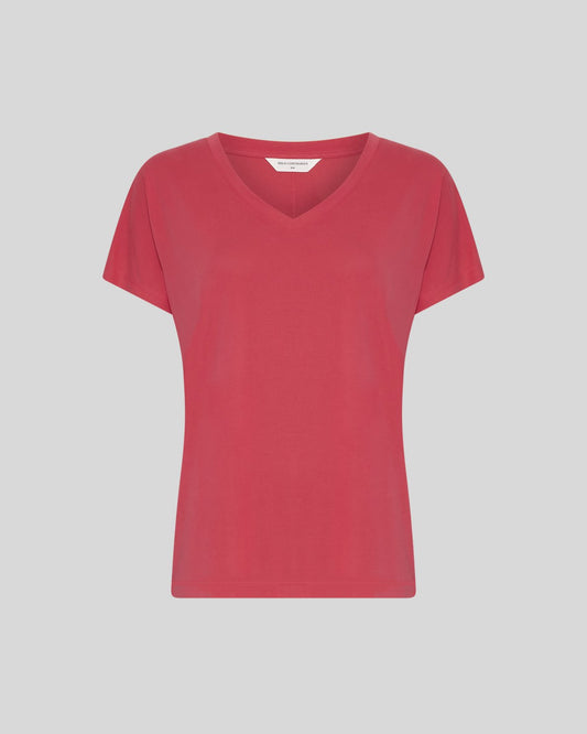 Moss Copenhagen Fenya Modal T-Shirt -rose red-