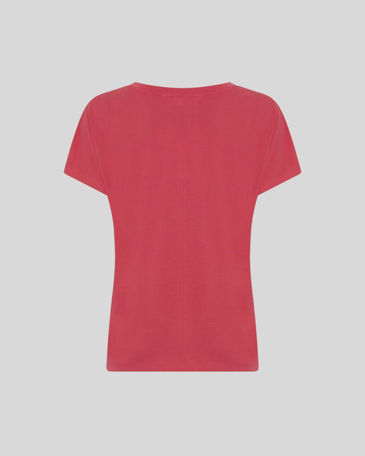 Moss Copenhagen Fenya Modal T-Shirt -rose red-