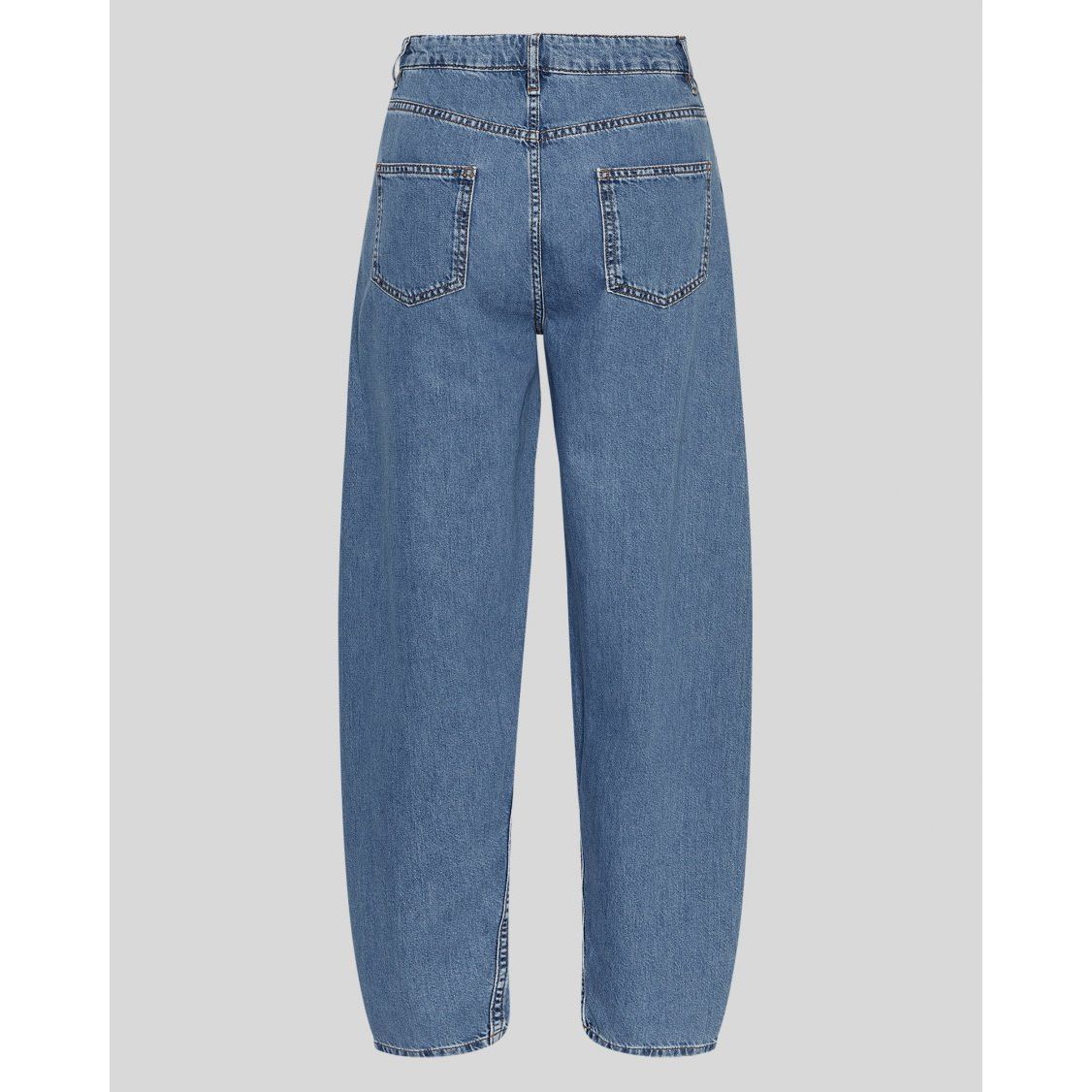 Moss Copenhagen Kobane Lis Barrel Jeans - mid blue wash