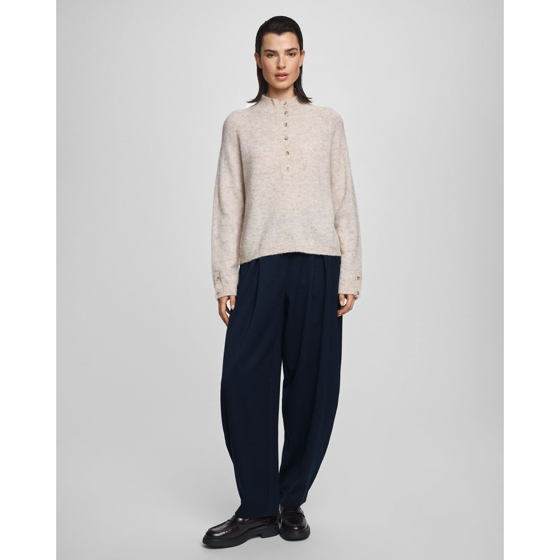 Moss Copenhagen Milania Hope M Pullover - oatmeal melange