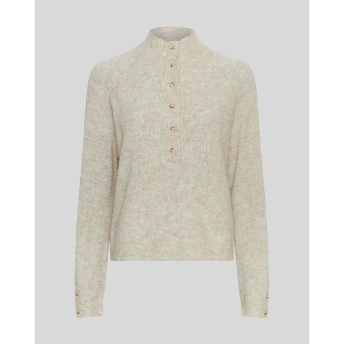 Moss Copenhagen Milania Hope M Pullover - oatmeal melange