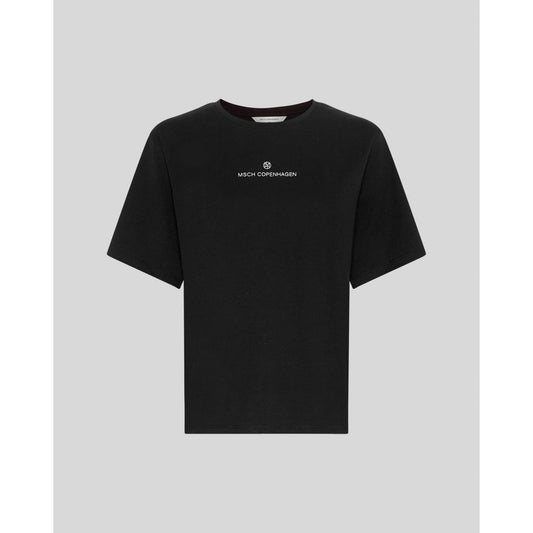 Moss Copenhagen Theana Organic Icon Logo T- Shirt - schwarz
