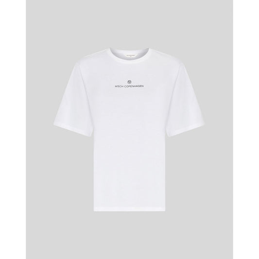 Moss Copenhagen Organic Icon Logo T-Shirt - weiß
