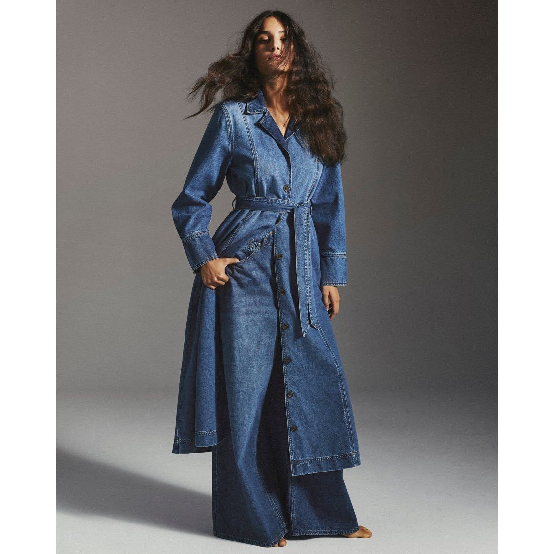 Moss Copenhagen Turo Shirt Dress - denim