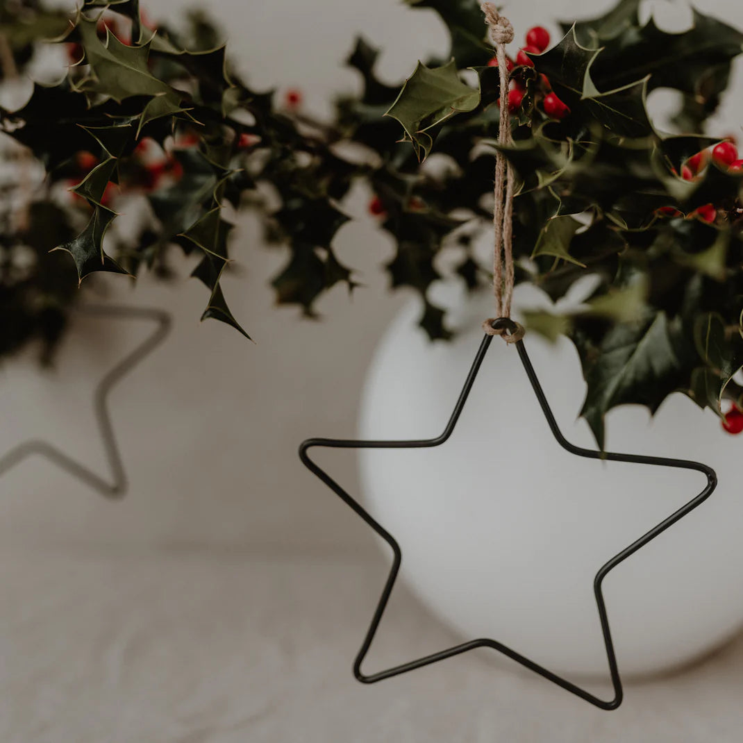 Eulenschnitt Metallanhänger Stern