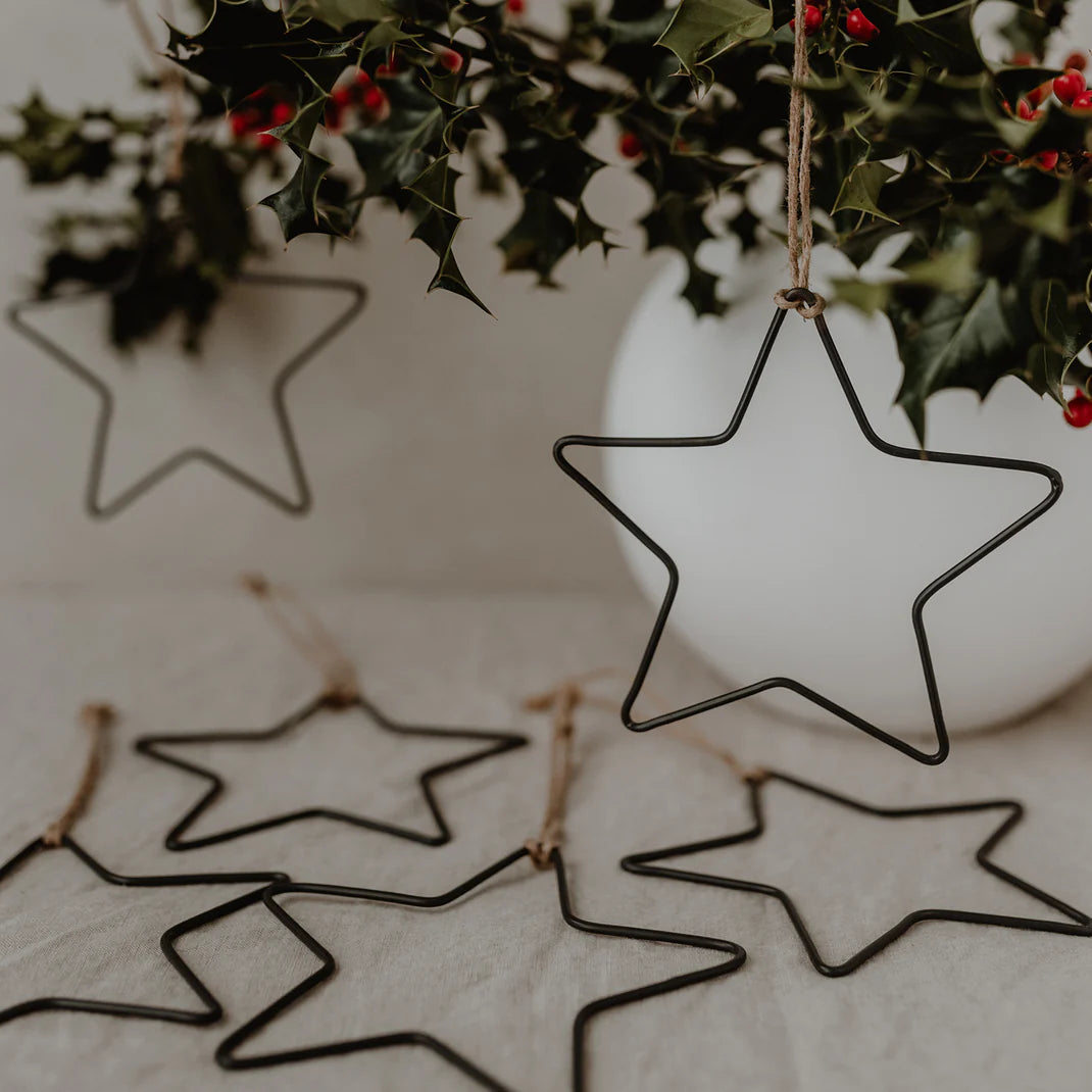 Eulenschnitt Metallanhänger Stern