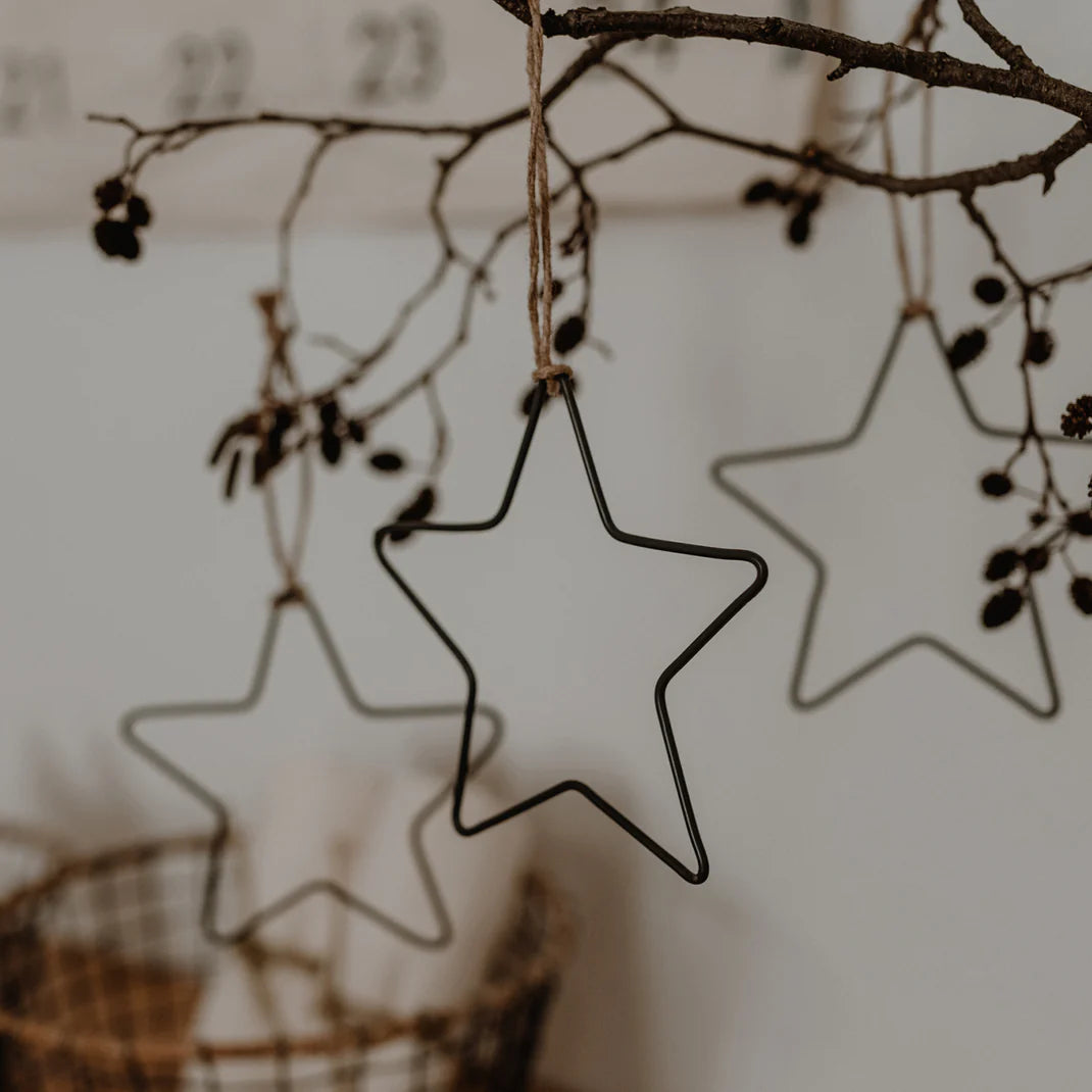 Eulenschnitt Metallanhänger Stern