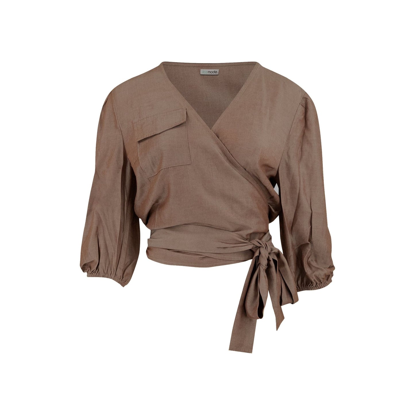 Moost Wanted Alyssa wrap top Wickelbluse -taupe-