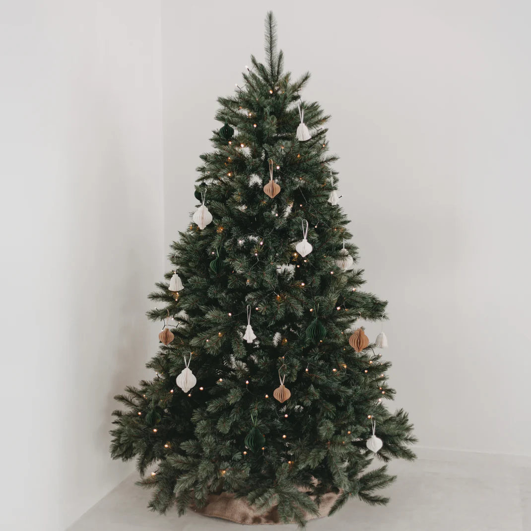 Eulenschnitt Papieranhänger 7cm - natur