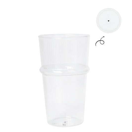 Bastion Collections Latte Macchiato Glas / Tumbler Latte -Heart-