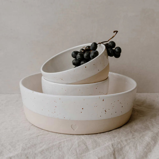 Eulenschnitt Schale Herz 27cm