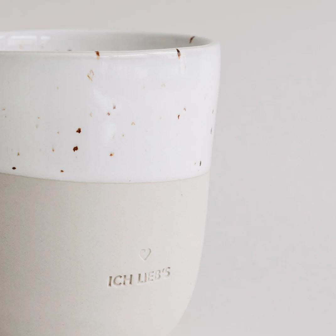 Eulenschnitt Becher "Ich lieb's"