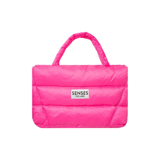 Senses the label Puffer Weekender Bag AMO:RA -vivid pink