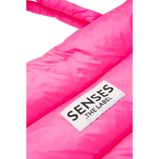 Senses the label Puffer Weekender Bag AMO:RA -vivid pink