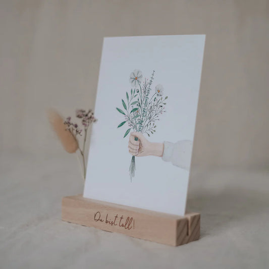 Eulenschnitt Karten- und Trockenblumenständer -Du bist toll-