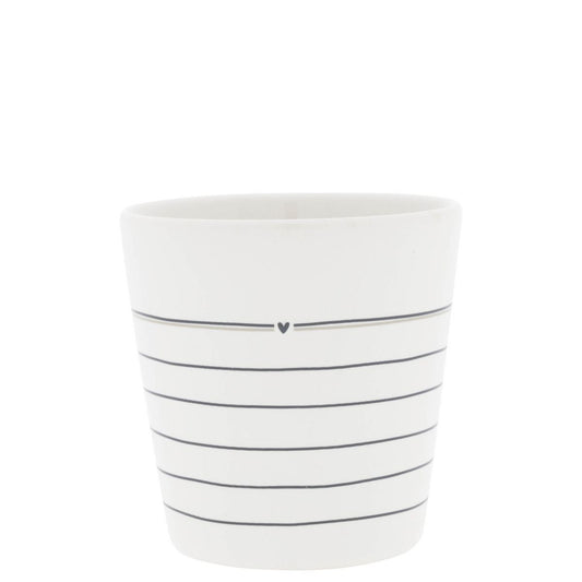 Bastion Collections Cup white / Tasse Streifen