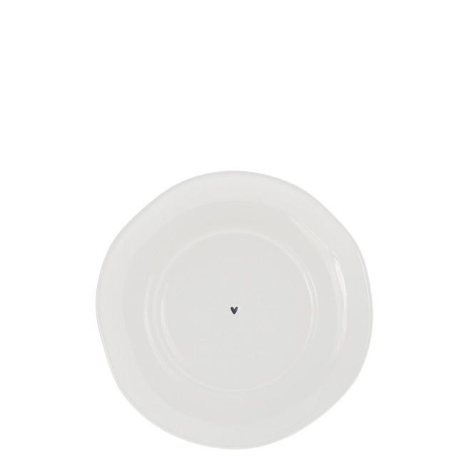Bastion Collections Plate Cup / Untersetzer white - heart i black