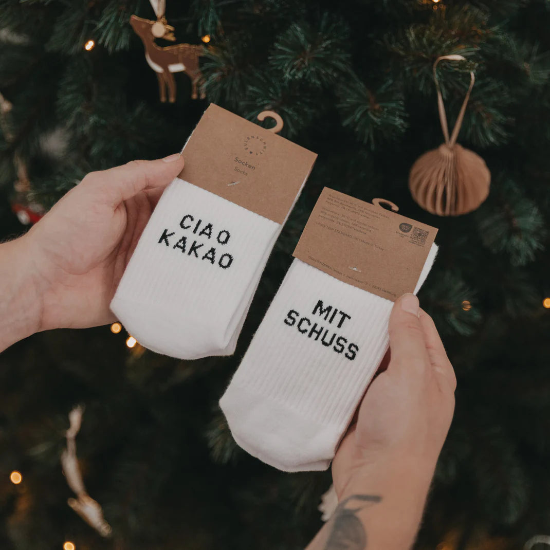 Eulenschnitt Socken Ciao Kakao mit Schuss