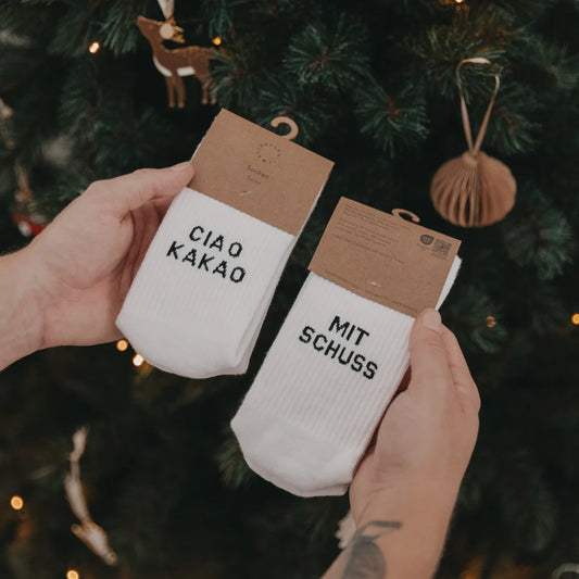 Eulenschnitt Socken Ciao Kakao mit Schuss