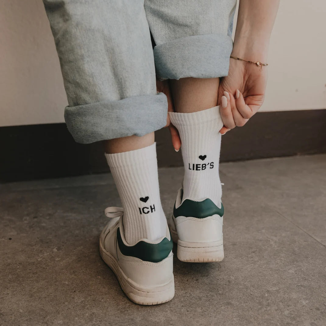 Eulenschnitt Socken "Ich lieb´s" - M