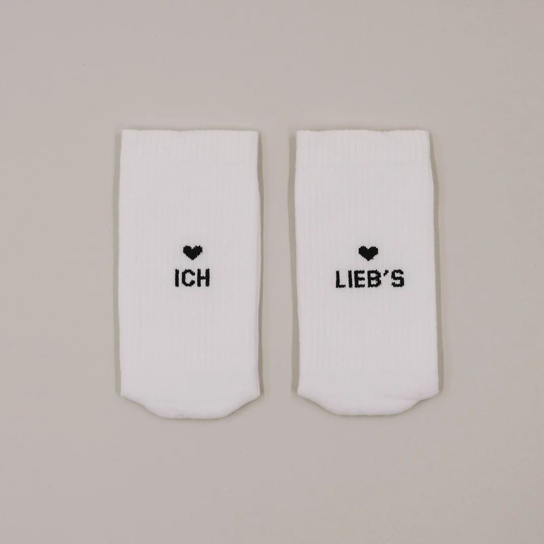 Eulenschnitt Socken "Ich lieb´s" - S