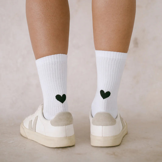 Eulenschnitt Socken Herz schwarz