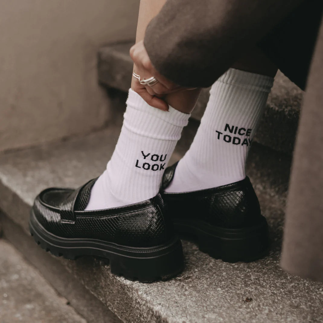 Eulenschnitt Socken -you look nice today-