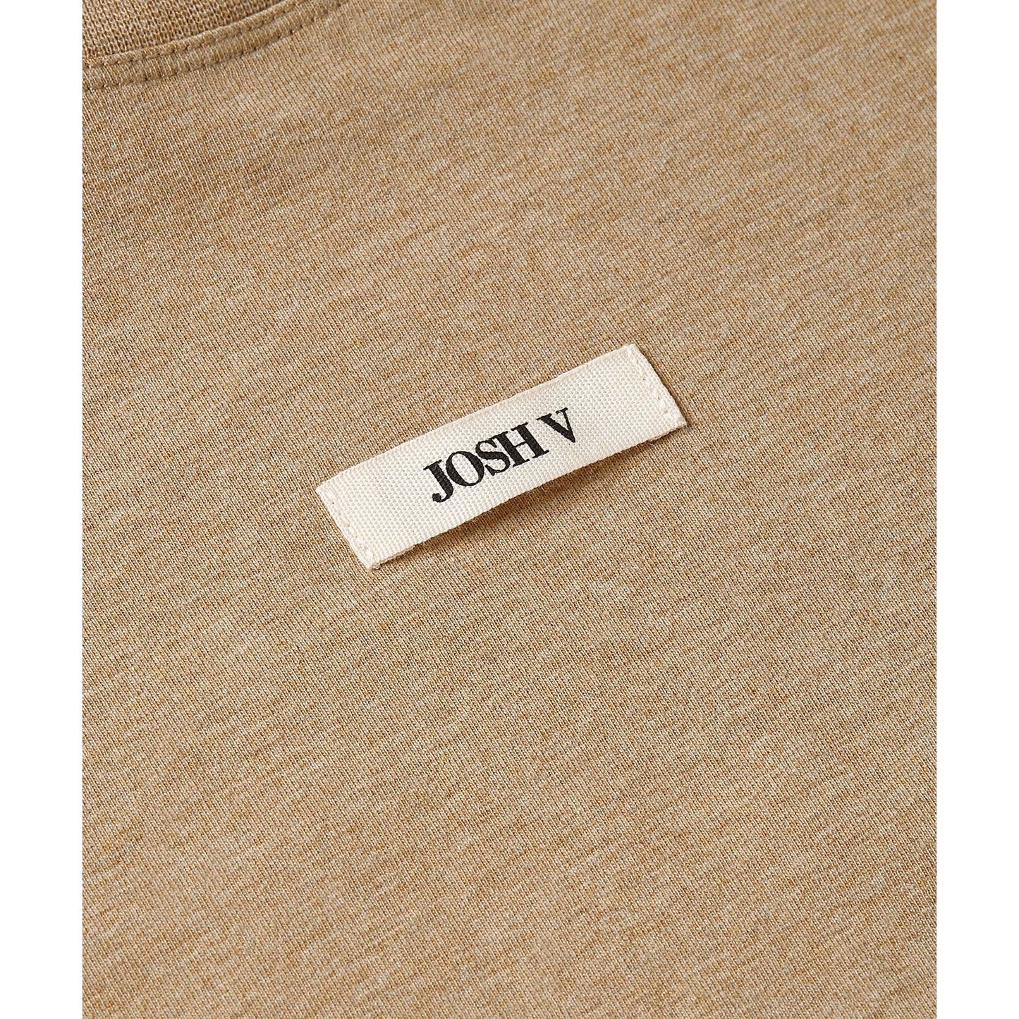JOSH V SUE T-Shirt in Regular Fit mit Schulterpolstern - light khaki melange