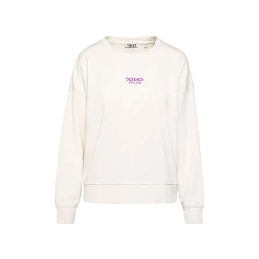 SENSES the Label / Sweatshirt SUN:DAY mit Puffprint ivory